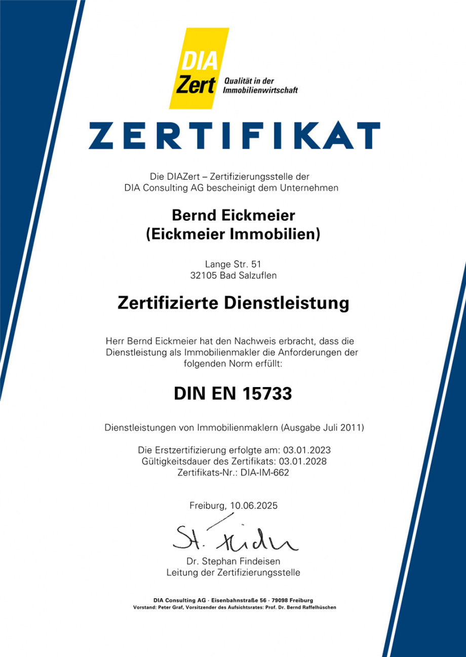 Zert Bernd-Eickmeier-4716 Doppelhaush�lfte Hiddenhausen