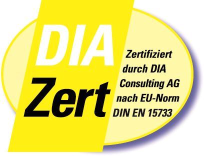 Logo DIAZert Makler Farbig mit Schatten Mehrfamilienhaus Hiddenhausen